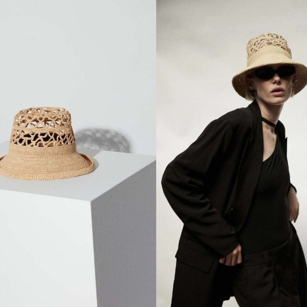 Janessa Leone Kenna Hat -Natural -S, M - Picture 3 of 6